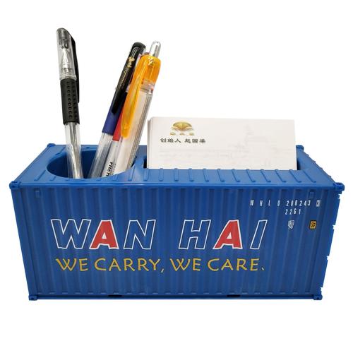 万海 wanhai1:35集装箱模型纸巾盒笔筒 礼品集装箱模型 logo